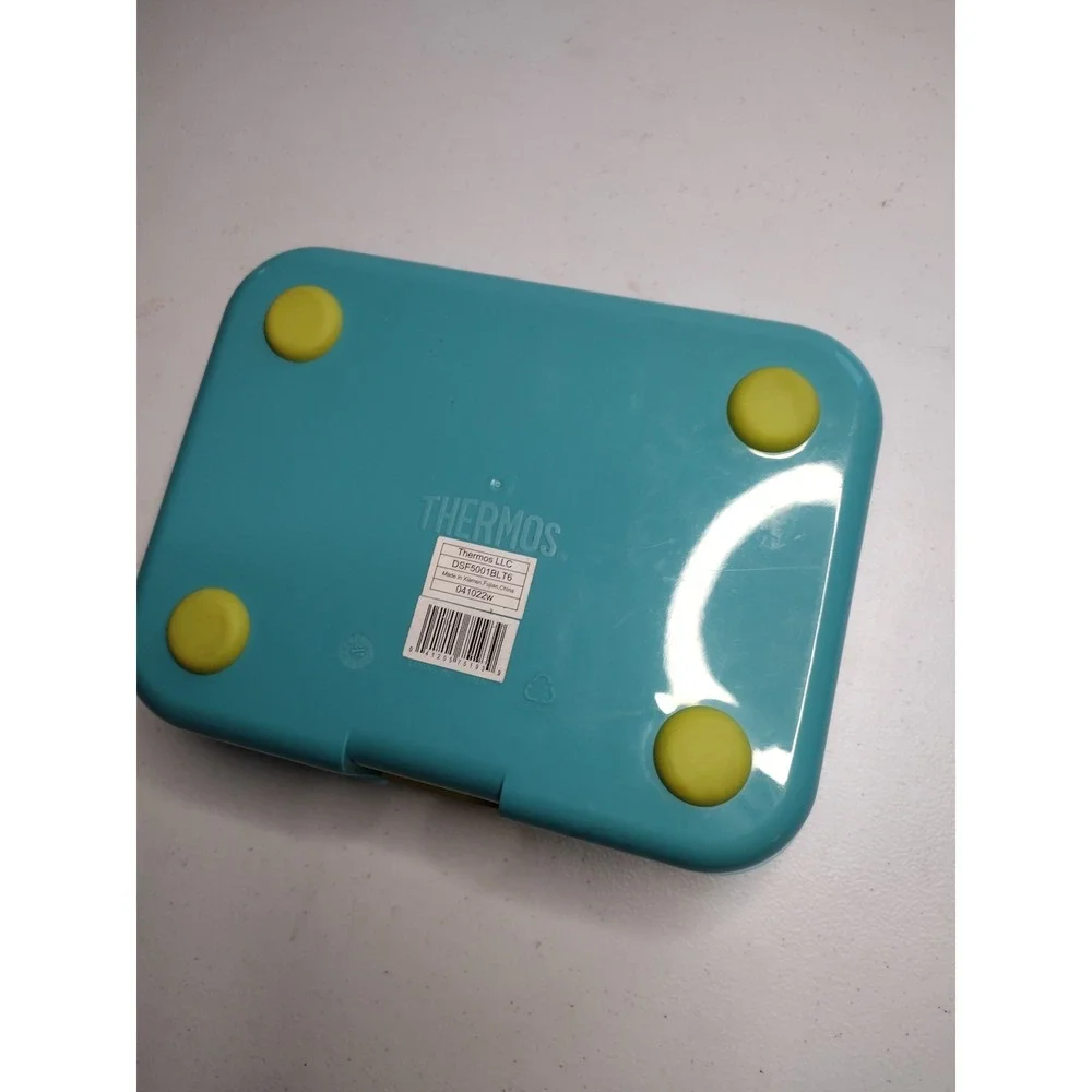 Thermos Kids‎ Bento Box Lunch Box Blue Yellow Compartments School Lunch